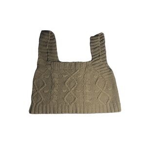 Kendall & Kylie cropped brown top